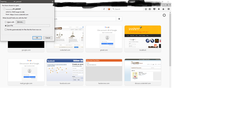 A Screenshot of the local file dowbload